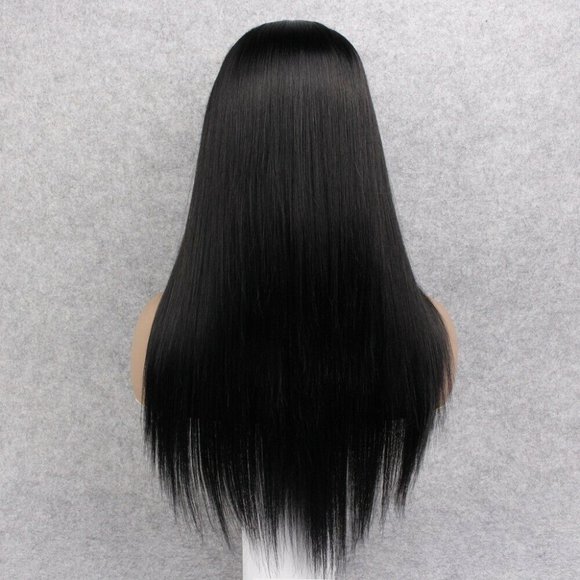 100% Human Hair TRANSPARENT Lace Front Jet Black - Picture 3 of 6